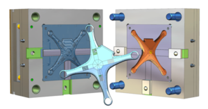 Khuôn vỏ trên của quadcopter được thiết kế trong NX CAD Mold Wizard