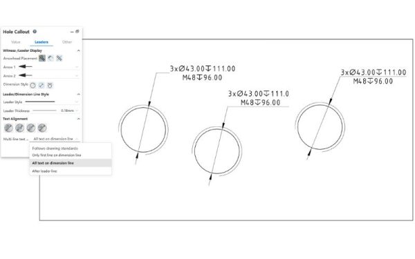 Thích ứng ghi chú lỗ (hole callout) đa tiêu chuẩn