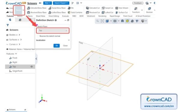 Bước 1: Tạo tài liệu mới và mở phác thảo 