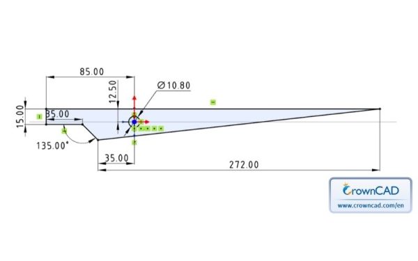 Bước 2: Vẽ biên dạng đầu tiên 