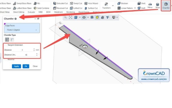 Bước 5: Vát mép tạo độ sắc cho lưỡi kéo 