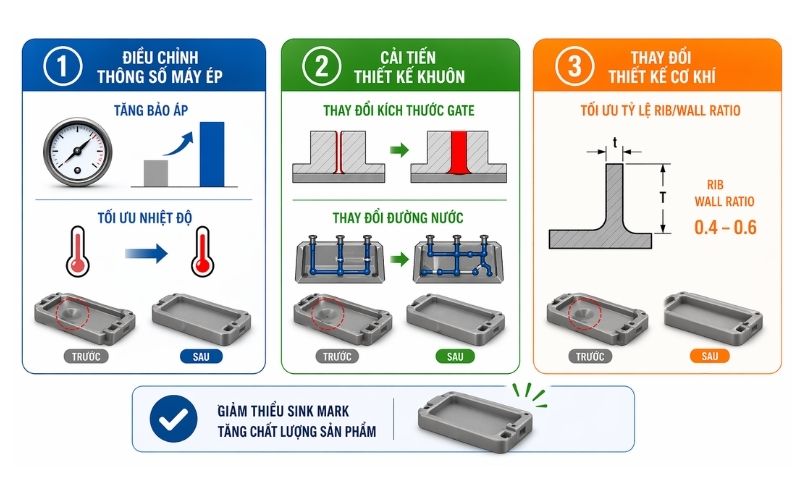 Cách khắc phục lỗi sink mark nhanh chóng (giải pháp xử lý trực tiếp)