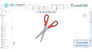 Hướng dẫn thiết kế cây kéo 3D bằng CrownCAD cực dễ
