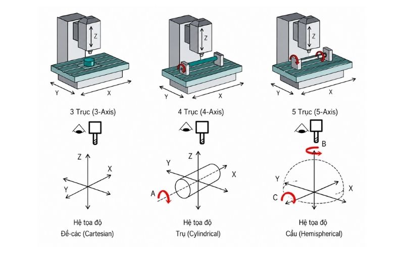 Bản chất của công nghệ gia công CNC 3+2 trục trong sản xuất cơ khí