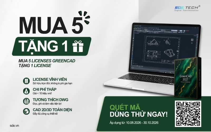 Nội dung CTKM Ưu đãi CAD License vĩnh viễn GreenCAD