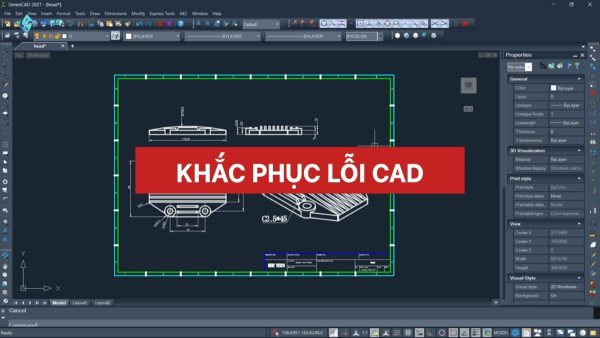 Khắc phục lỗi trên CAD