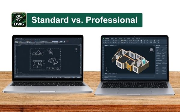 Nên chọn GreenCAD Standard hay Professional theo nhu cầu